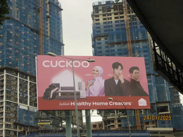 Cuckoo Healthy Home Creators billboard in Malaysia