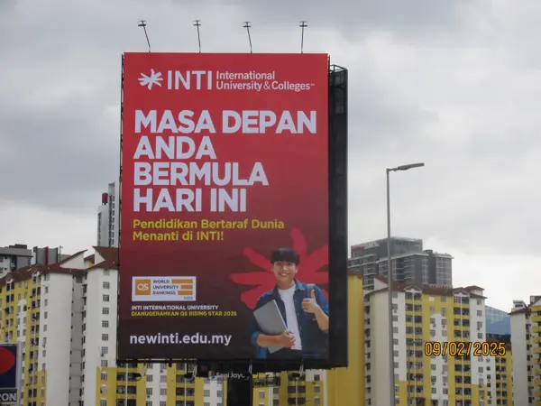 INTI International University INTI intake billboard in Malaysia