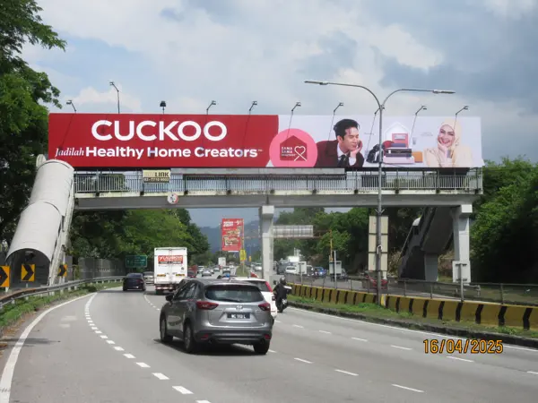 Cuckoo Healthy Home Creators (overhead bridge) billboard in Malaysia