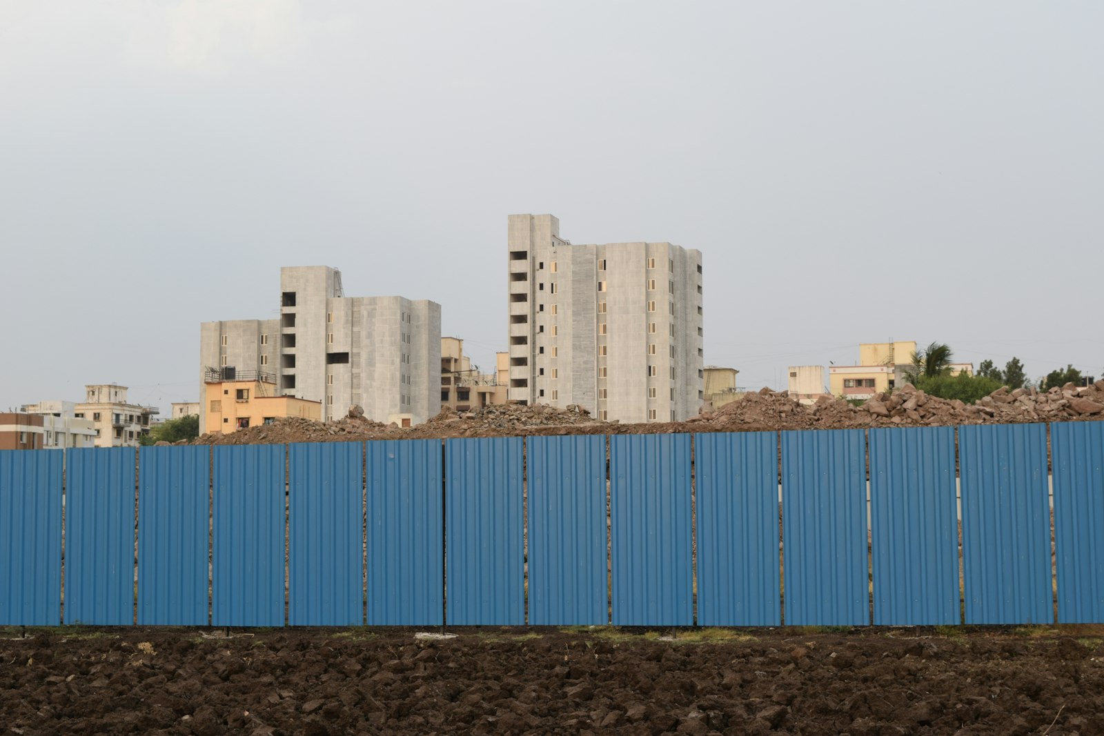 Example of a construction site hoarding board used for advertising